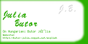 julia butor business card